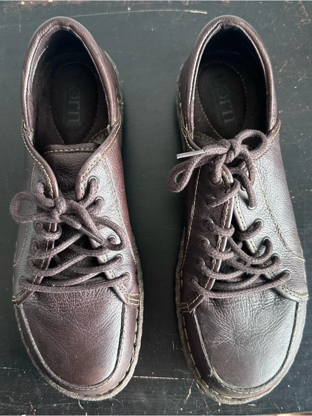 Born Leather Oxford Shoes Men’s 11 Wide‎ Brown Comfort Casual Lace-Up
